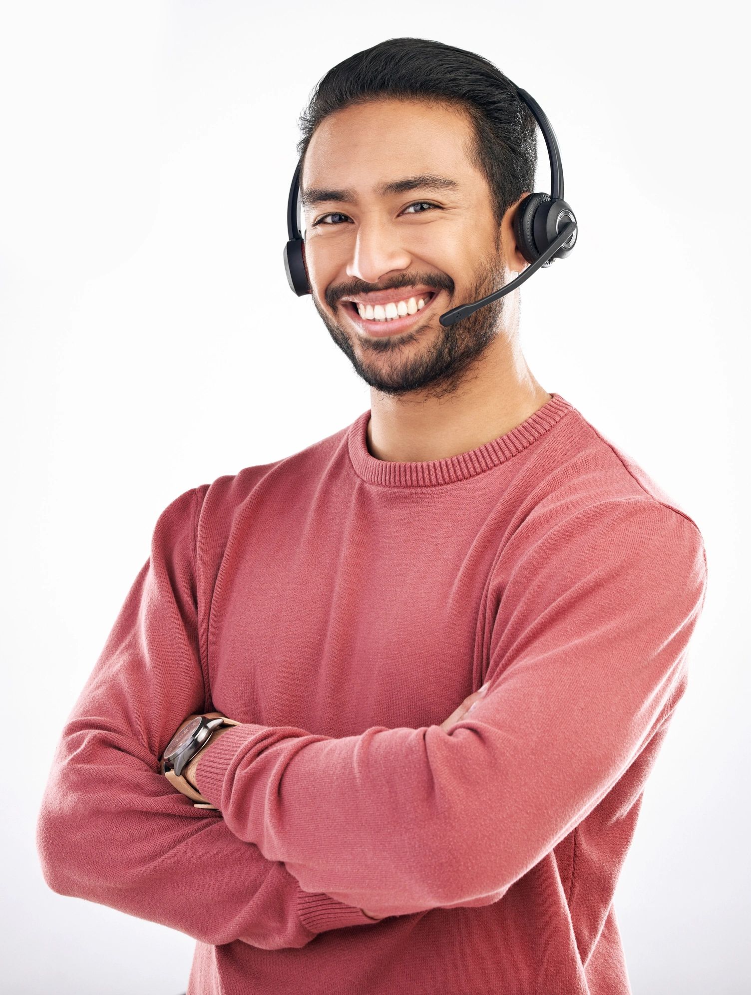 Portrait of remote support technician